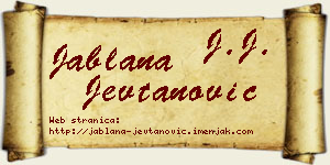 Jablana Jevtanović vizit kartica